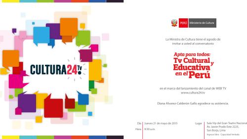 Conversatorio: APTA PARA TODOS: TV Cultural y Educativa en el PERU