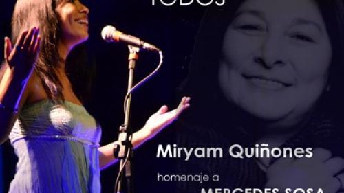 Miryam Quiñones en concierto "Canción con Todos". Homenaje a Mercedes Sosa.  