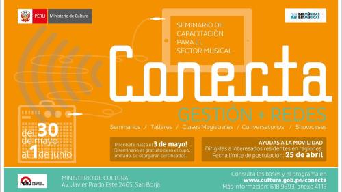 CONECTA. Gestión + Redes - Seminario de Capacitación para el sector musical