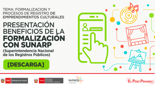 Beneficios de la formalización con SUNARP: Dirigido a artistas