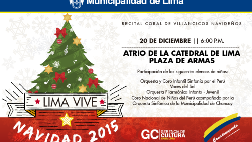 [RECITAL CORAL] Lima Vive Navidad 2015. Este domingo 20 de diciembre.