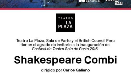 Shakespeare Combi este domingo 28 en el Parque Salazar, Miraflores. Ingreso Libre