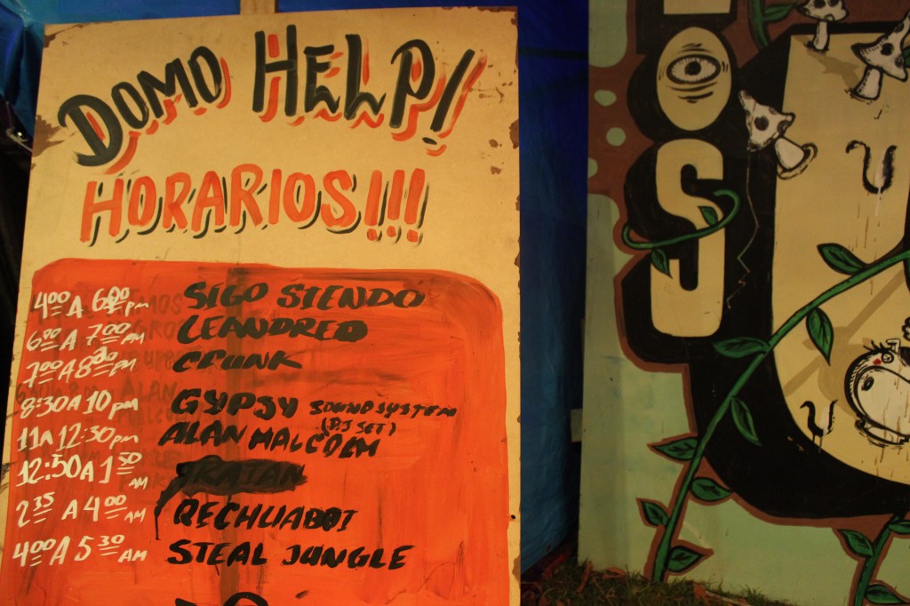 El horario para el domo Help!