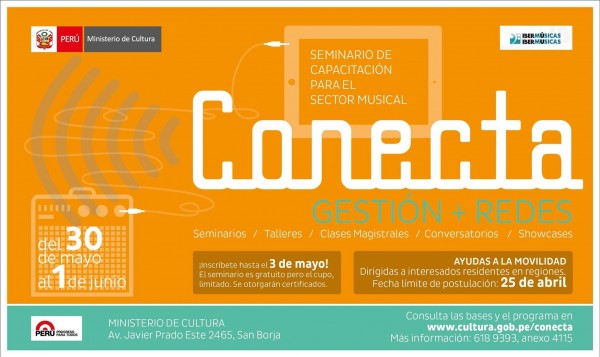 CONECTA. Gestión + Redes – Seminario de Capacitación para el sector musical