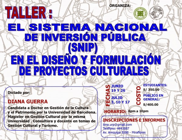 Taller: el SNIP en proyectos culturales