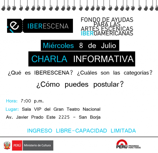 [Charla Informativa] Postulaciones a los fondos de ayuda de IBERESCENA