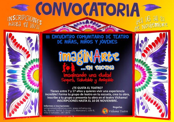 [Convocatoria]“ImaginArte en escena 2015”- III ENCUENTRO COMUNITARIO DE TEATRO DE NIÑOS, NIÑAS Y JÓVENES de Villa El Salvador  [Finalizó]