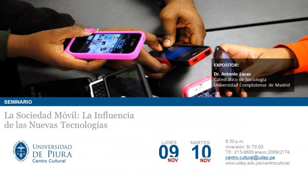 [SEMINARIO] LA SOCIEDAD MÓVIL: La Influencia de las Nuevas tecnologías. El 9 y 10 de noviembre.