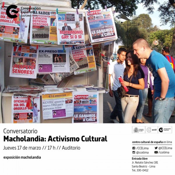 [CONVERSATORIO] MACHOLANDIA: “Activismo cultural”, este jueves 17 de marzo en el Centro Cultural España. ENTRADA LIBRE.