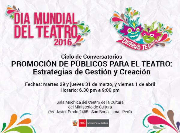 [CONVERSATORIO] PROMOCIÓN DE PÚBLICOS PARA EL TEATRO: Estrategias de gestión y creación