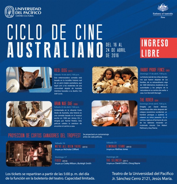 Ciclo de cine australiano. Del 16 al 24 de abril