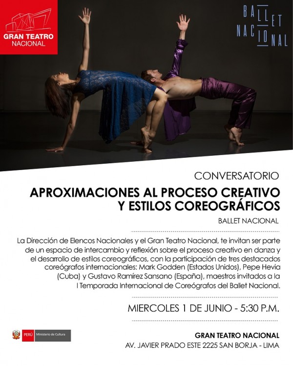 [Conversatorio] Aproximaciones al proceso creativo y procesos coreográficos. Este 01 de junio