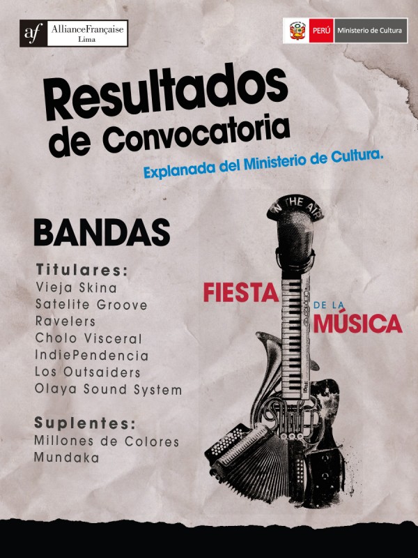 Resultados de la Convocatoria Fiesta de la Música 2016