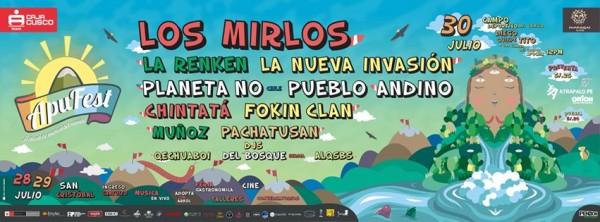 DEL 28 AL 30 DE JULIO SE LLEVARÁ  A CABO EL APUFEST – FESTIVAL DE MÚSICA DEL MUNDO EN LA CIUDAD DEL CUSCO.