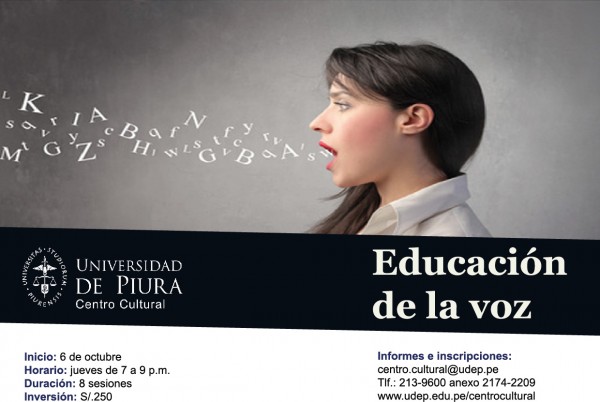 Educación de la voz. Centro Cultural UDEP