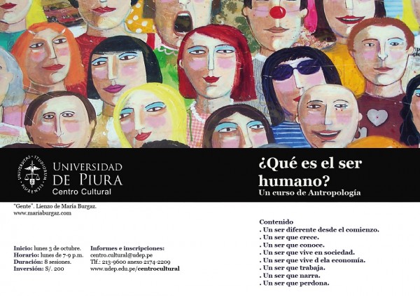 ¿Qué es el ser humano? Un curso de Antropología. Centro Cultural UDEP