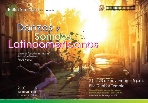 DANZAS Y SONIDOS LATINOAMERICANOS este 21, 22 y 23 de noviembre