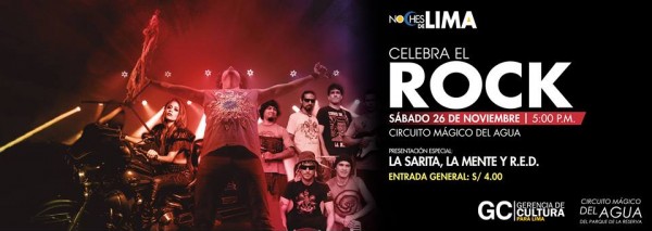 [CONCIERTOS] La Mente, La Sarita y el grupo R.E.D en el Circuito Mágico del Agua este 26 de noviembre