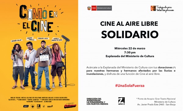 La Dirección del Audiovisual, la Fonografía y los Nuevos Medios organiza “Cine al Aire Libre Solidario”