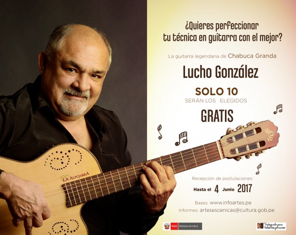 Ministerio de Cultura: Convocatoria TALLER “SIEMBRA MUSICAL PERUANA” a cargo de Lucho González.