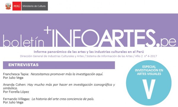 Boletín INFOARTES.pe n°4, especial de investigación en artes visuales