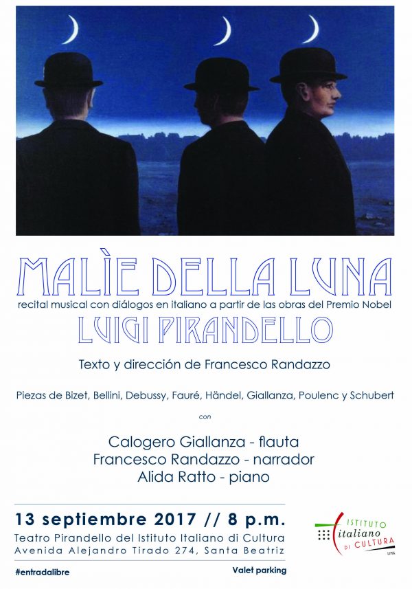 RECITAL MALIE DELLA LUNA EN EL TEATRO PIRANDELLO. ¡INGRESO LIBRE!