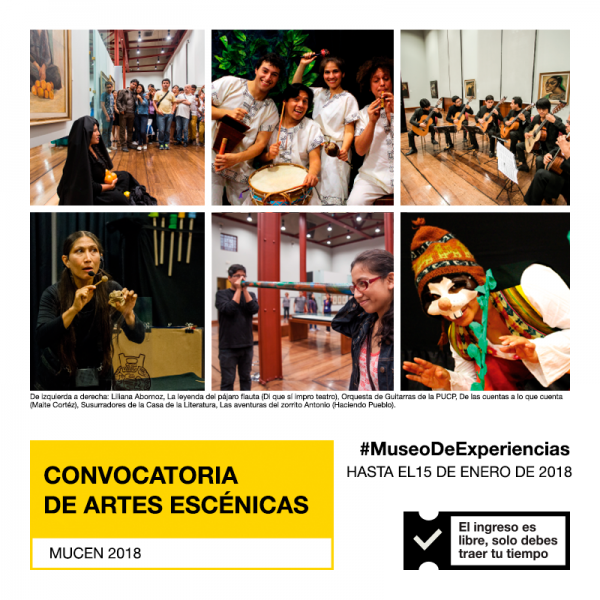 “EL MUSEO CENTRAL PRESENTA LA CONVOCATORIA DE ARTES ESCÉNICAS 2018”