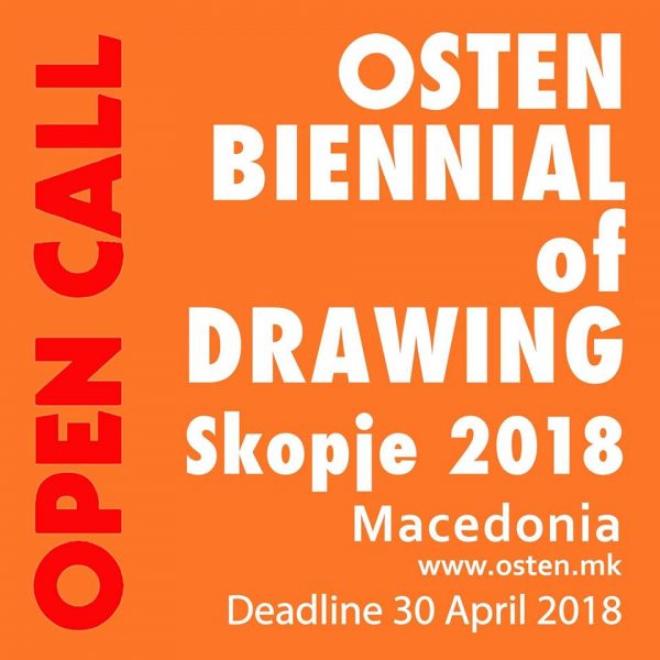 CONVOCATORIA “OSTEN BIENNIAL of DRAWING Skopje 2018”