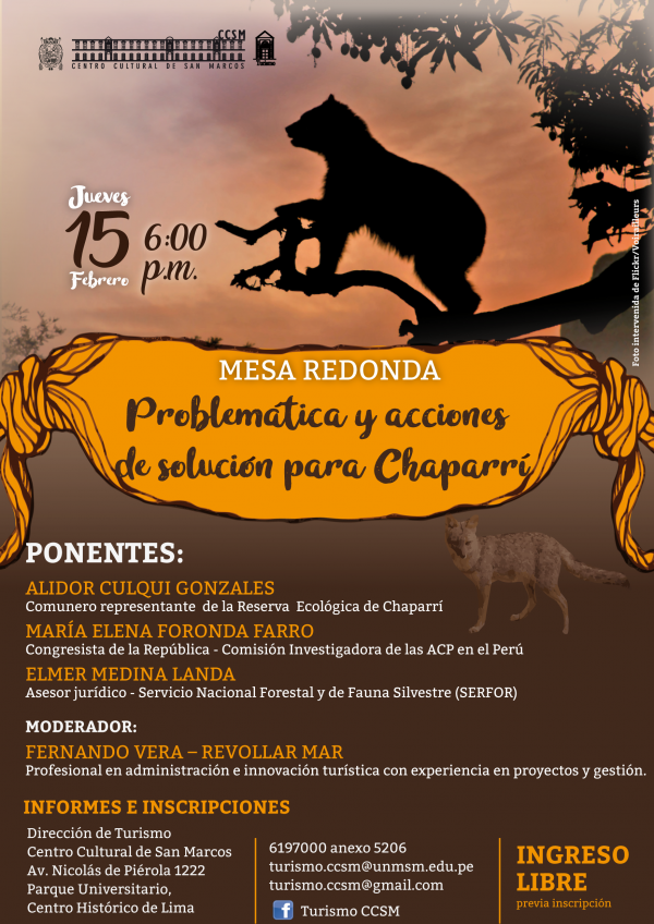 EL CENTRO CULTURAL SAN MARCOS INVITA A LA MESA REDONDA “PROBLEMÁTICA Y ACCIONES DE SOLUCIÓN PARA CHAPARRÍ”