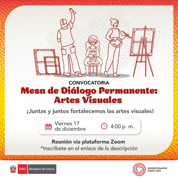 CONVOCATORIA A LA SEGUNDA REUNIÓN DE LA MESA DE DIÁLOGO PERMANENTE DE ARTES VISUALES