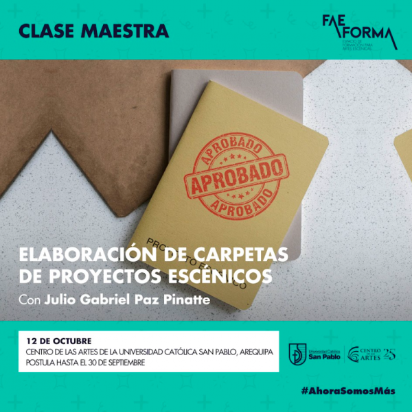 FAE Forma 2024: Clase Maestra “Elaboración de carpetas de proyectos escénicos”